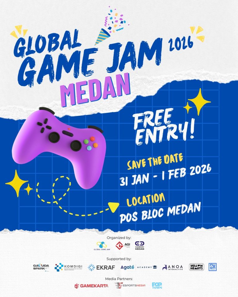Yuk, Join! Global Game Jam Medan 2026 — Tombol Start Media
