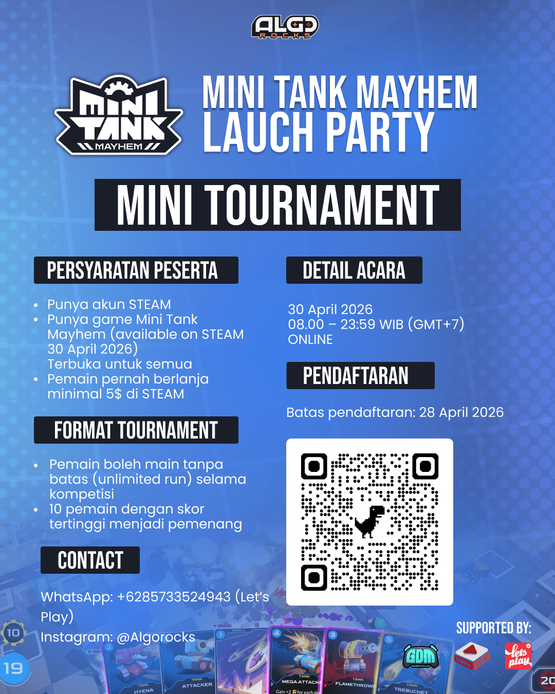 mini tank mayhem by algorocks studio malang launching party 2