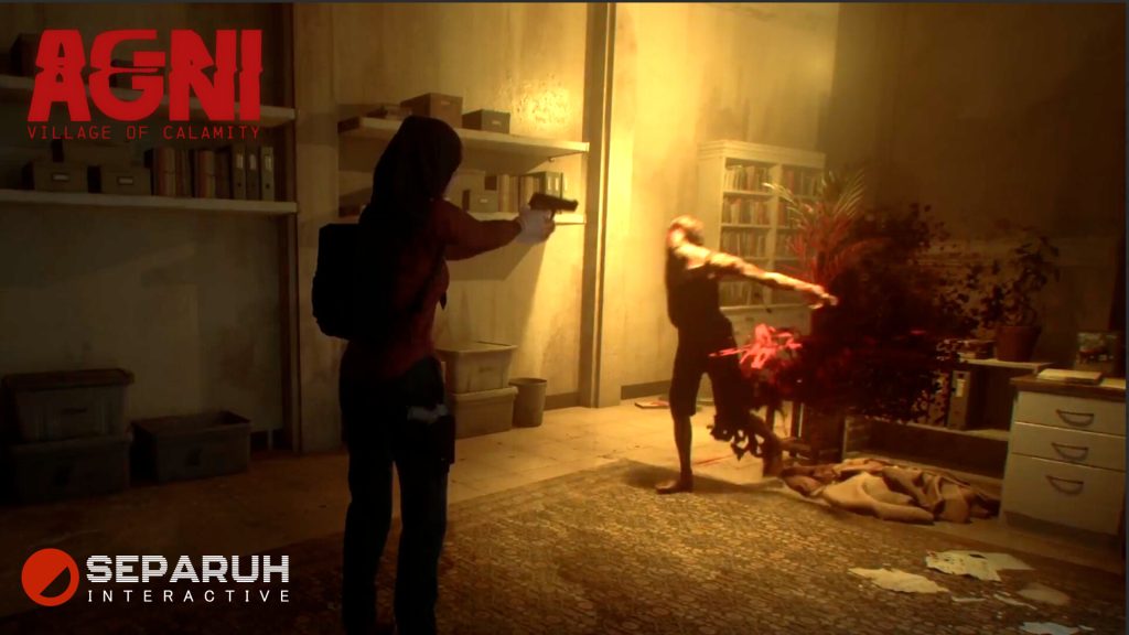 Agni menghadapi ancaman mengerikan dalam suasana survival horror klasik