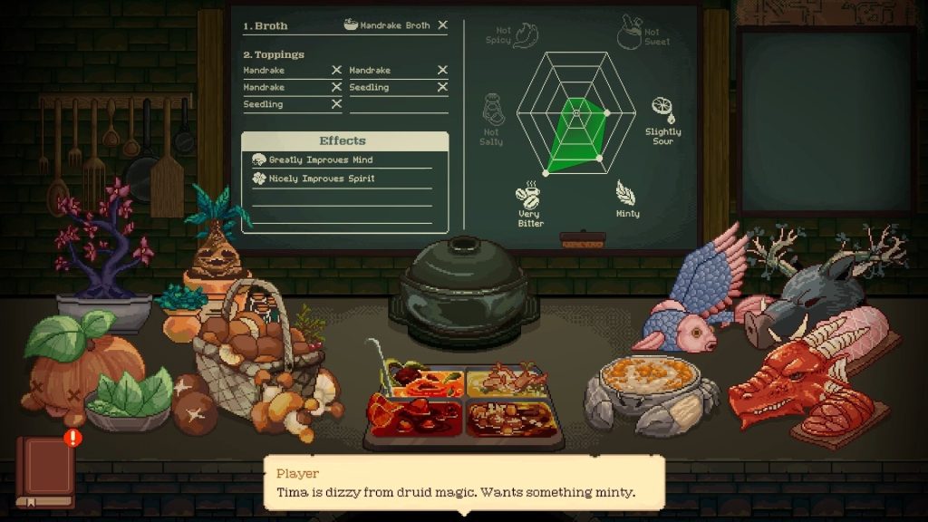 Dungeon Hotpot cover featuring adventurers enjoying warm monster hotpot inside a cozy torchlit dungeon