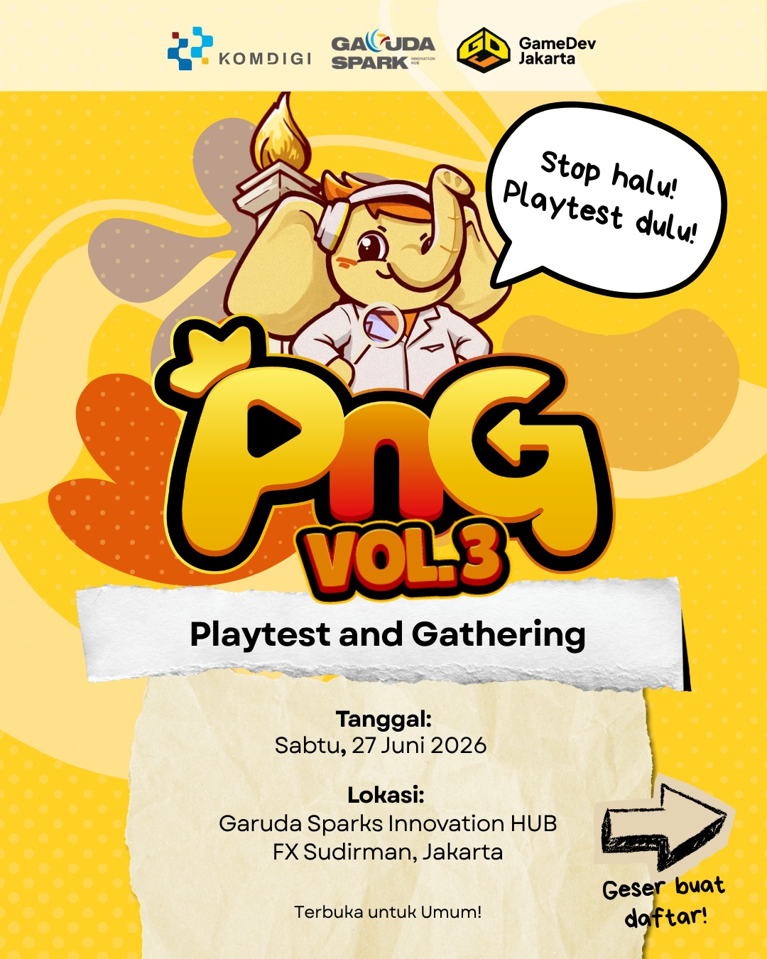 PNG Vol. 3 Playtest and Gathering di Jakarta