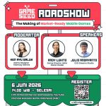 Roadshow Mobile GAMESEED 2026 tentang pengembangan mobile game yang siap bersaing di pasar.