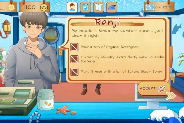 Wash & Warm cozy life simulation game.