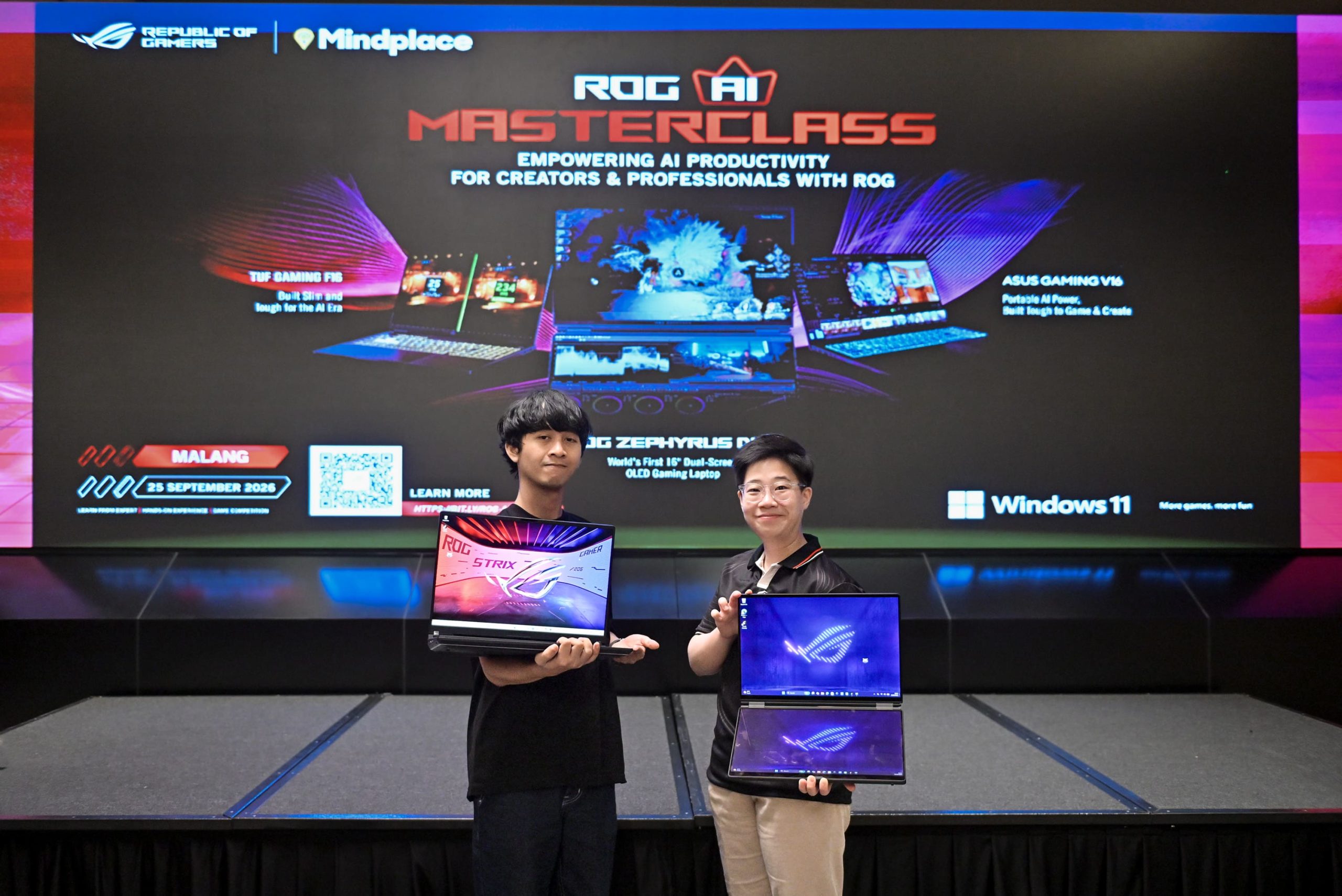 Dari Ki-Ka: La Junta Founder Mindplace, Vania Margonoharto Product Marketing ASUS ROG Indonesia