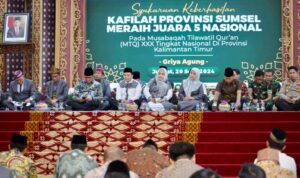 Gelar Syukuran Bersama Kafilah MTQ ke-XXX, Sumsel Masuk 5 Besar Nasional