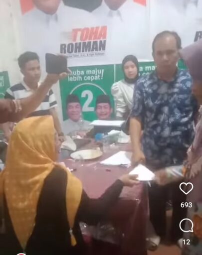 Diduga Lakukan Politik Uang, Pasangan Toha-Rohman Terancam Sanksi Pembatalan Maju Pilkada Muba