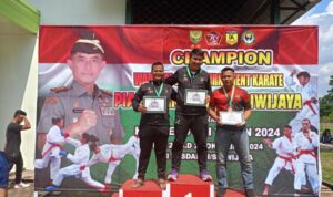 Kontingen Karate Polda Sumsel Raih Juara Umum Pertama di Piala Pangdam