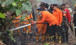 Pj Bupati Banyuasin Turun Langsung Padamkan Kebakaran Di Kenten Laut