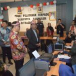 Pj Bupati Banyuasin Sambut Sekjen Ombudsman RI Di Gerai Pelayanan Terpadu Citra Grand City