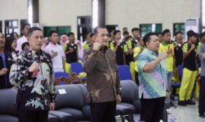 Sekda Edward Candra Lepas Kontingen Pra-POPNAS Sumsel 2024 ke Solo