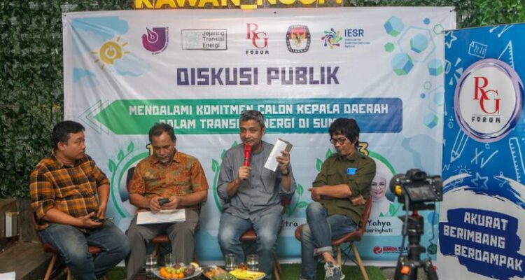 Relung Forum Bahas Komitmen Calon Gubernur Sumsel: Transisi Energi, Janji atau Strategi Nyata?