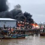 Empat Perahu Pompong Nelayan di Desa Sungsang Ludes Terbakar