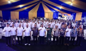 Edward Candra Resmikan Groundbreaking Mandiri Financial Center Palembang 