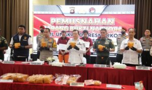 Polda Sumsel Musnahkan BB 49 Kg Sabu sabu Milik Jaringan Narkoba Golden Crescent