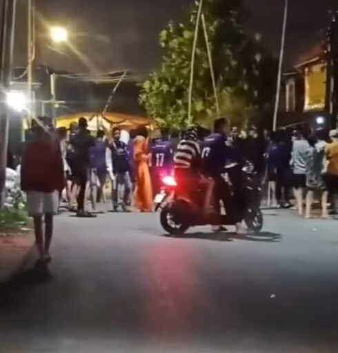 Aksi Tawuran di Jalan Sultan Agung, Dua Kelompok Remaja Saling Lempar Botol Berisi Api