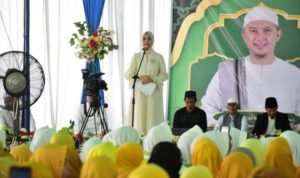 Ketua TP PKK OKI Hadiri Tabligh Akbar dan Wisuda Alquran Jelang Ramadhan