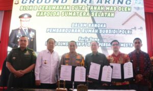 Wagub Sumsel Cik Ujang Groundbreaking Pembangunan Rumah Subsidi Layak Huni Bagi Pegawai dan Polri