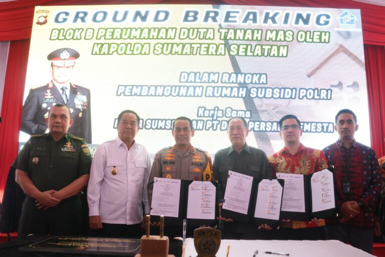 Wagub Sumsel Cik Ujang Groundbreaking Pembangunan Rumah Subsidi Layak Huni Bagi Pegawai dan Polri