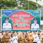 Bupati Toha Pimpin Apel Gabungan dan Halal Bihalal Pasca Libur Lebaran