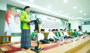 Hadiri Halal Bihalal dan Pelantikan MWCNU, Pesan Wabup Rohman : Bekerjalah dengan Penuh Tanggung Jawab