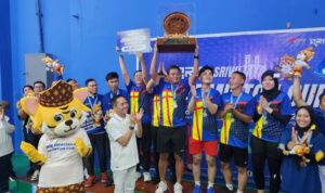 Polda Sumsel Raih Juara 1 Ajang Badminton Cup QRIS Sriwijaya