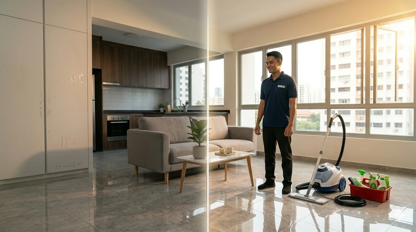 Before and after cleaning results Singapore