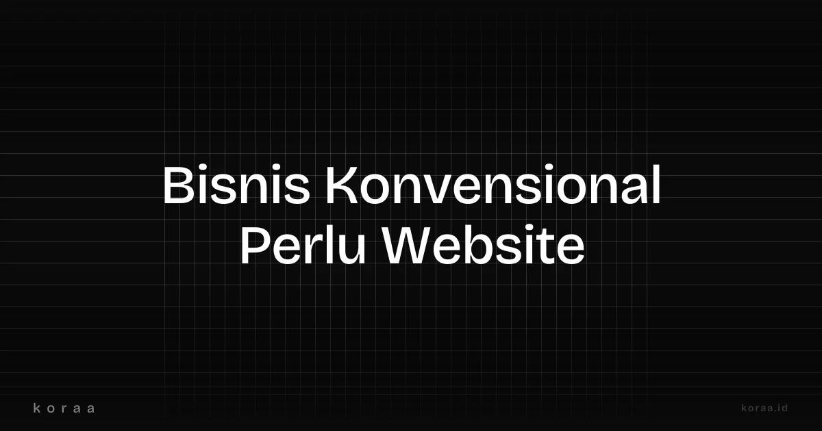 Ilustrasi bisnis konvensional yang menggunakan website untuk memperluas jangkauan pelanggan