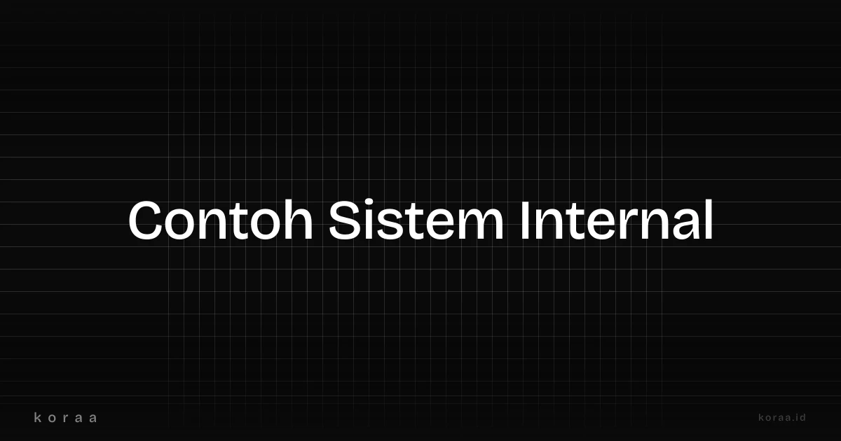 Ilustrasi berbagai contoh sistem internal custom untuk bisnis Indonesia