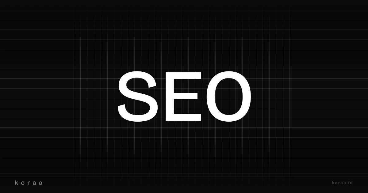 Ilustrasi konsep SEO dan cara kerja mesin pencari Google untuk website bisnis