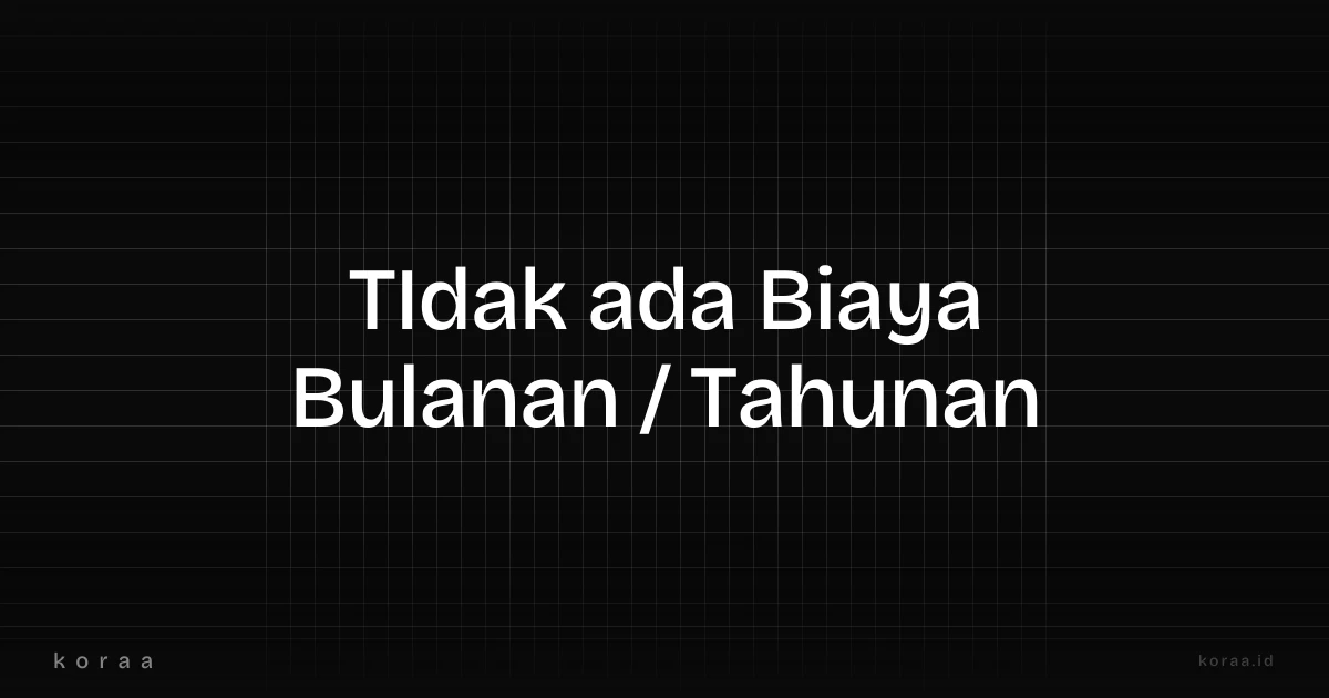 Ilustrasi keunggulan tidak ada biaya langganan pada custom website dibanding website builder
