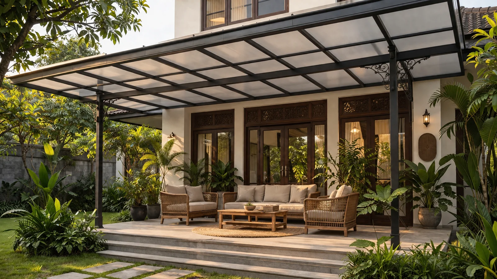 Kanopi Teras Rumah: Pilih Desain, Material, dan Ukuran yang Tepat