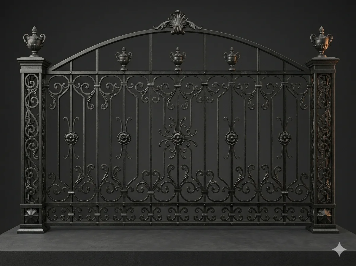 Pagar Besi Tempa Victorian Panel