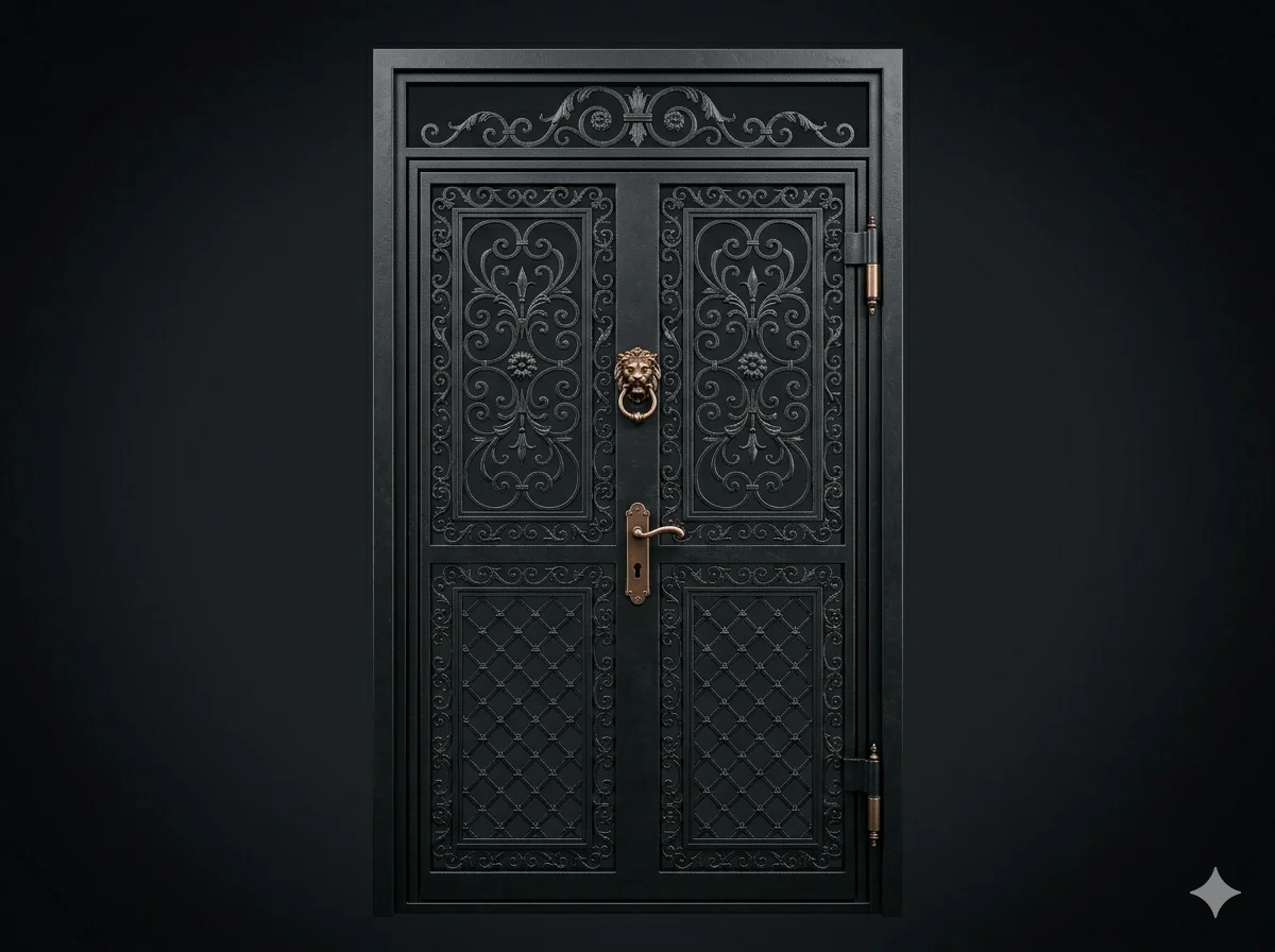 Pintu Utama Besi Tempa Klasik