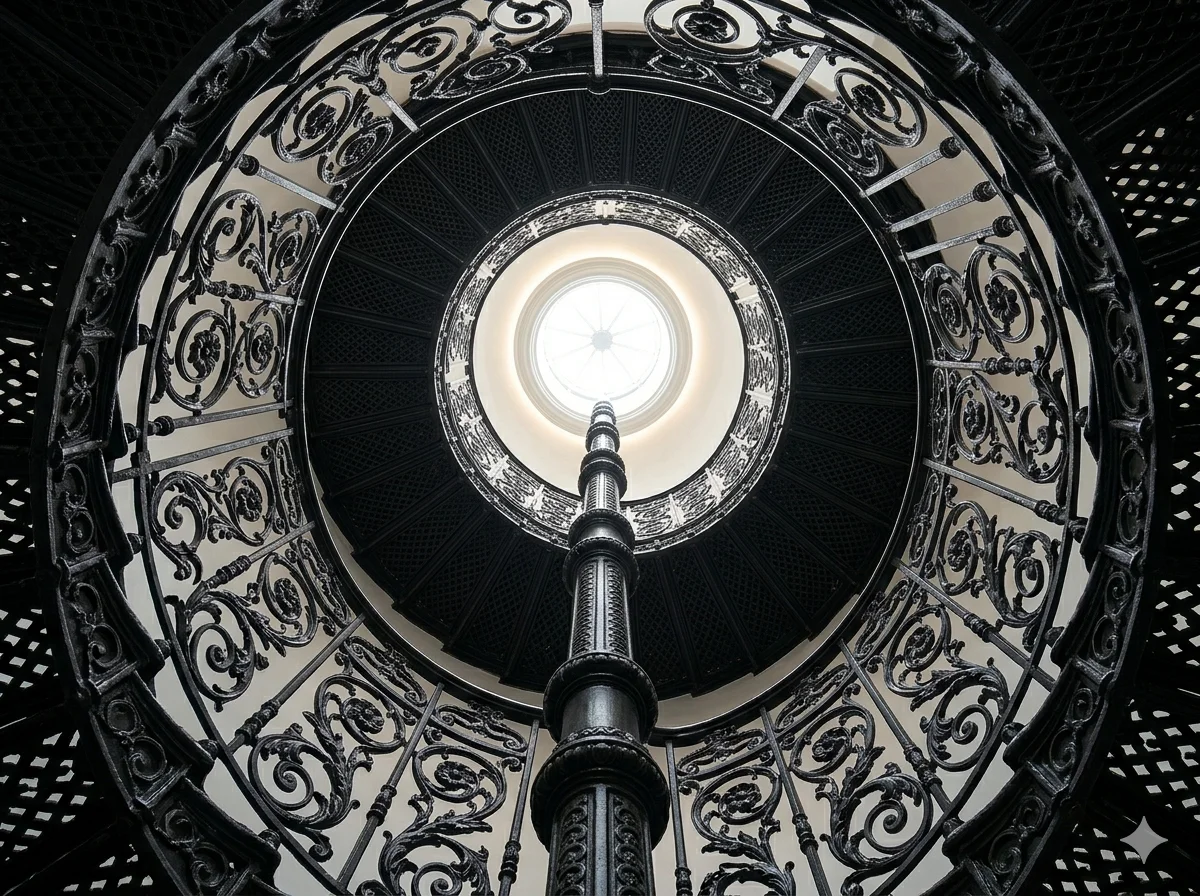 Tangga Putar Spiral Besi Tempa
