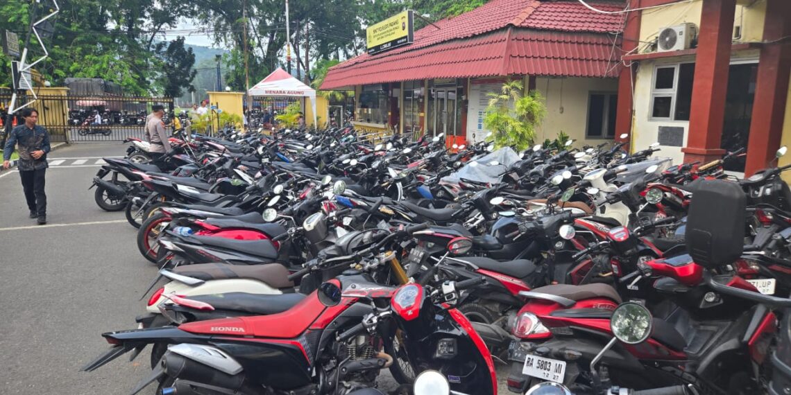 Balap Liar Khatib Sulaiman Dibongkar Tim Gabungan Polresta Padang, Ratusan Motor Masuk Garasi Polisi
