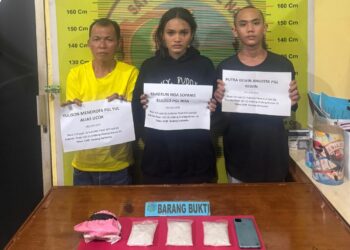 Polres Pesisir Selatan Bekuk Tiga Pengedar Narkoba, Dua di Antaranya Masih Remaja, Ikut Diamankan 3 Ons Sabu Siap Edar