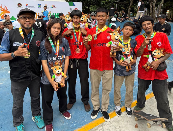 Tim Skateboard KIS Sumbar Raih 2 Emas, 2 Perak, dan 2 Perunggu Di Fornas VIII NTB