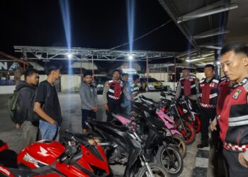 Antisipasi Balap Liar, Polisi Amankan Puluhan Sepeda Motor di Kota Solok