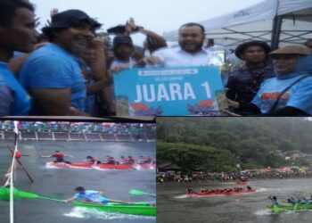 Redist Merah Akhiri Ketegangan Final Selaju Sampan HJK Padang, Bawa Pulang Piala Juara dan Hadiah Uang