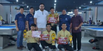 Bertarung Ketat, Nopriando Aberoy Rebut Piala Bergilir Walikota Cup 2025 Turnamen 128 Pool Oriental Billiards