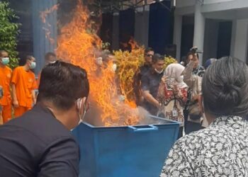 BNNP Sumbar Musnahkan BB Narkoba Senilai Rp4.082.500.000,-