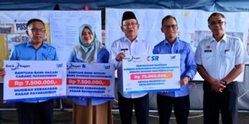 Bank Nagari Peduli Korban Kebakaran Pasar Payakumbuh