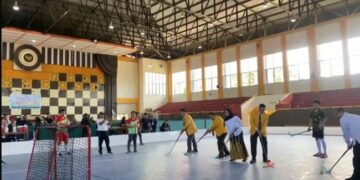 Rektor UNP Resmi Membuka Turnamen Floorball dan Tenis Meja dalam Rangka Dies 71 UNP