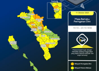 BPBD Kota Padang Peringatkan Masyarakat Waspada Cuaca Ekstrem