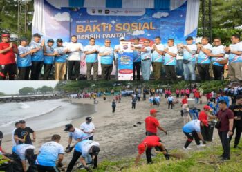 Didukung PT Semen Padang, Polda Sumbar Pecahkan Rekor MURI Lewat Aksi Bersih Pantai Purus