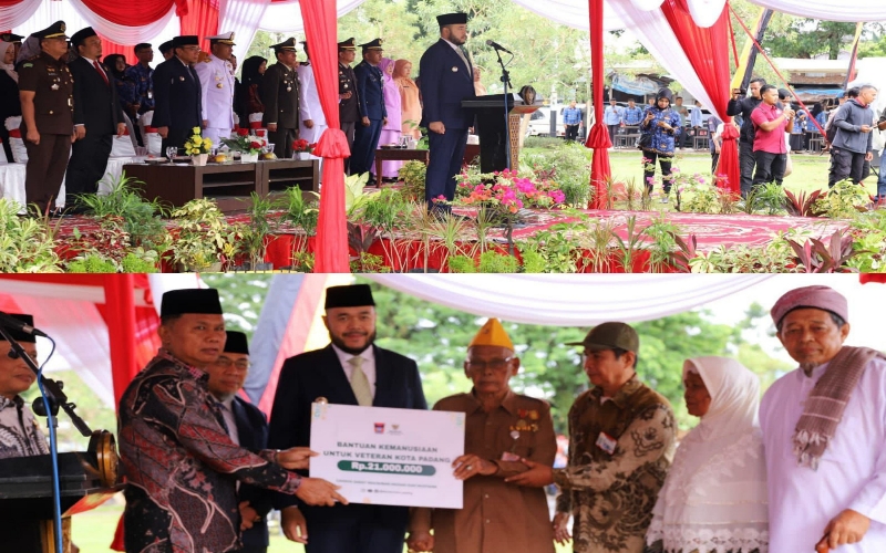 Momentum Peringatan Hari Pahlawan RI, Walikota Padang Serahkan Santunan untuk Veteran dan Janda Perintis