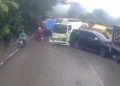 Inilah Detik-Detik Rem Blong, Truk CPO Sebabkan Kecelakaan Beruntun Libatkan 10 Kendaraan di Panorama II Padang