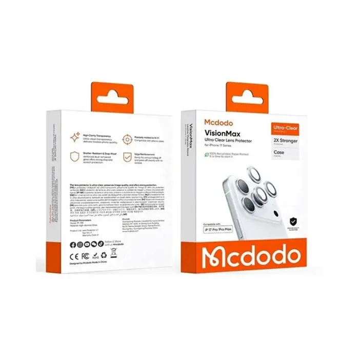 MCDODO Camera Lens Protector Clear for iPhone 17, 17 AIR, 17 Pro / 17 Pro Max