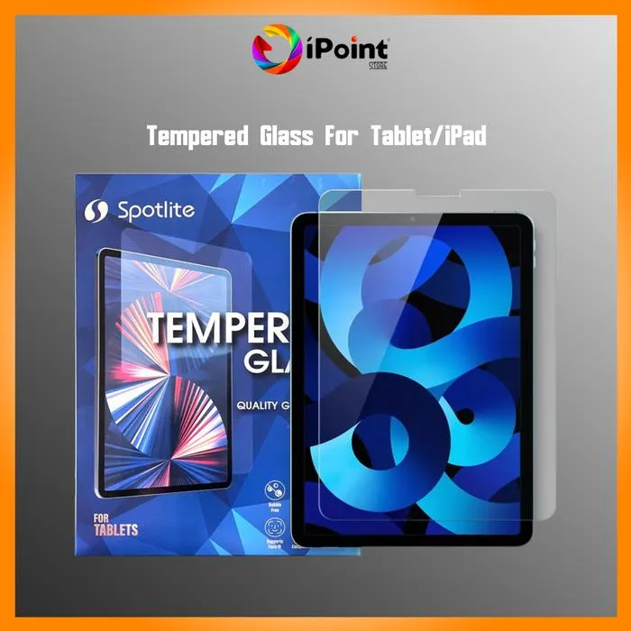 SPOTLITE iPad 2024 Series Full Tempered Glass HD Clear Bening Screen Guard Anti Gores Screen Protector Scratch Resistant