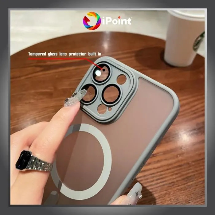 Lucid Frosted Matte Case iPhone 13 Series With M4gsafe Support and Build in Full Tempered Glass Camera